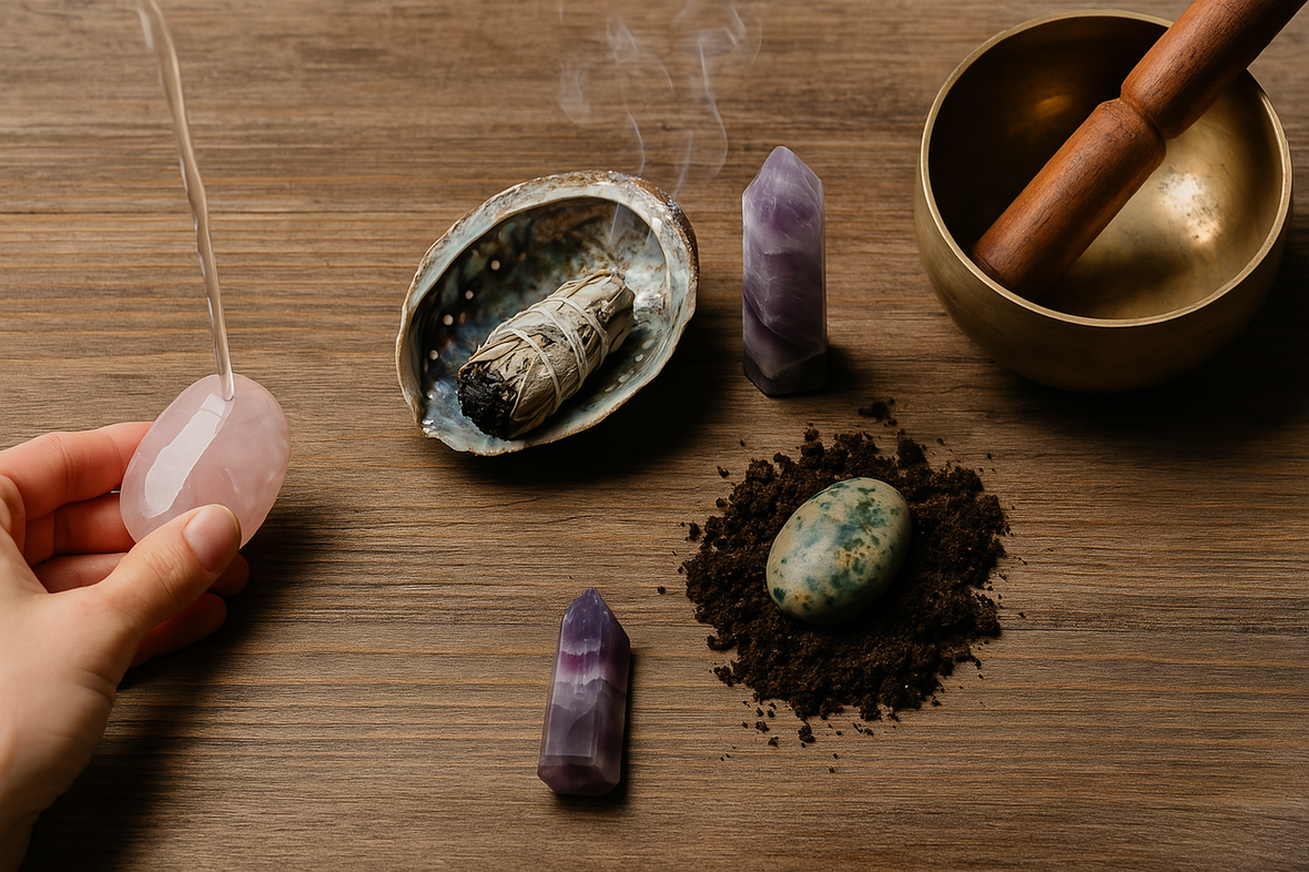 METODE DE CURATARE SI PURIFICARE CRISTALE, SALVIE, PAMANT, APA